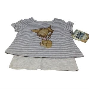 Disney baby Bambi 2 piece crop top‎ &sleeveless top